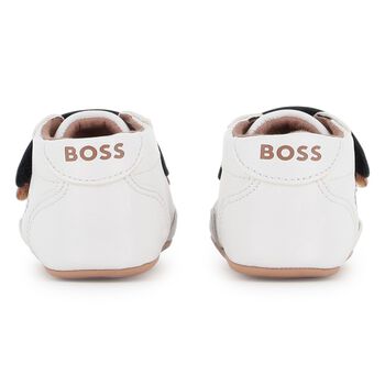 Baby Boys White Logo Pre Walker Shoes