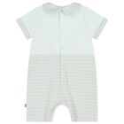 Baby Boys Blue & Gold Logo Romper, 2, hi-res
