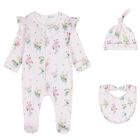 Baby Girls Pink Floral Babygrow Set, 1, hi-res