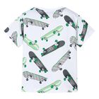 Boys White & Green Skateboards T-Shirt, 2, hi-res