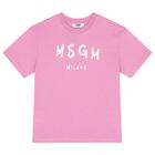 Girls Pink Logo T-Shirt, 7, hi-res