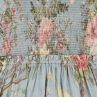 Girls Blue Floral Dress, 1, hi-res