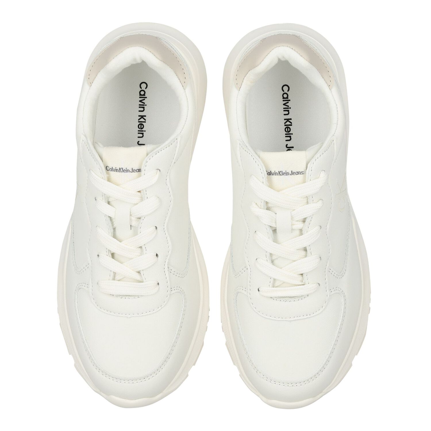 Ivory Logo Trainers, 1, hi-res