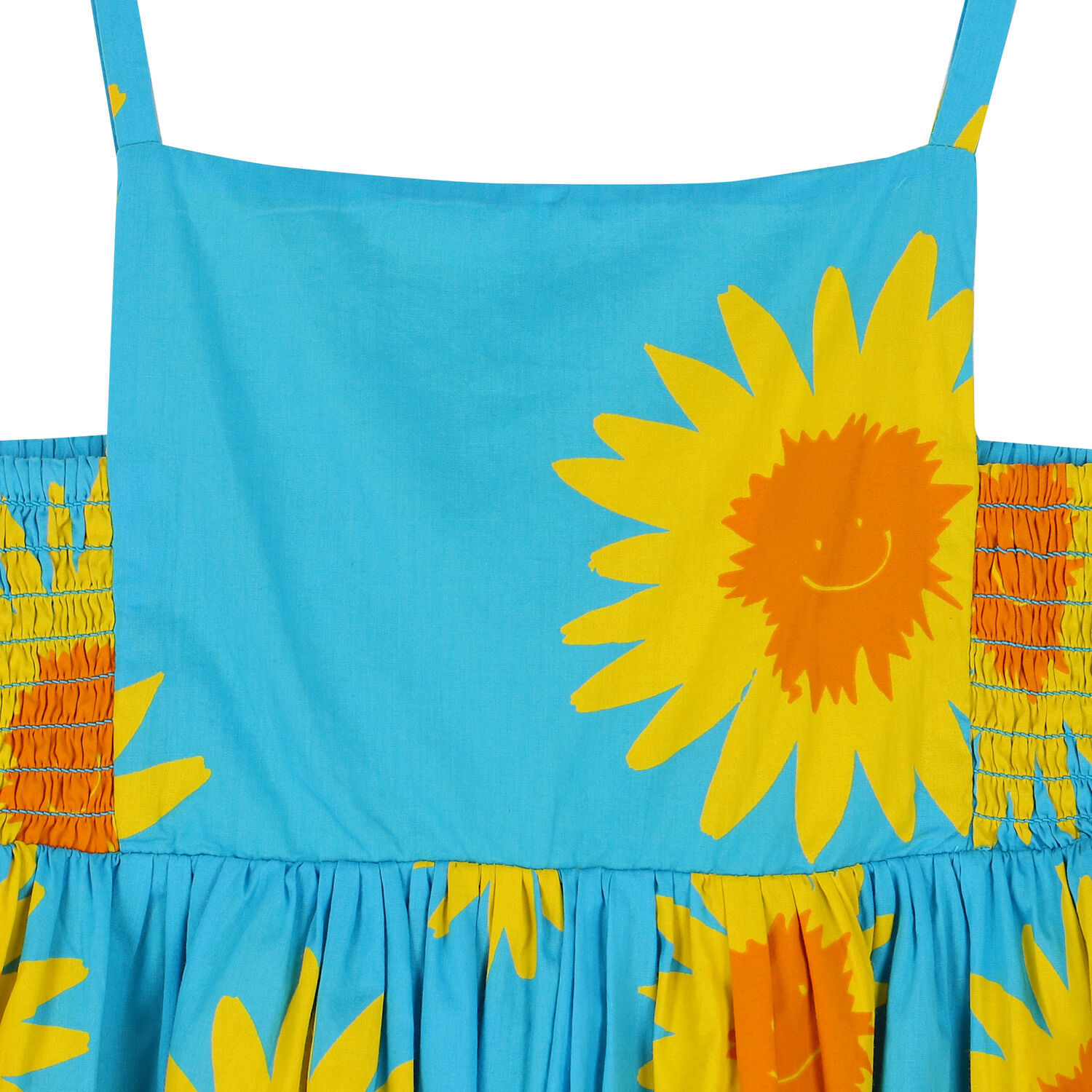 Girls Blue Floral Dress, 1, hi-res