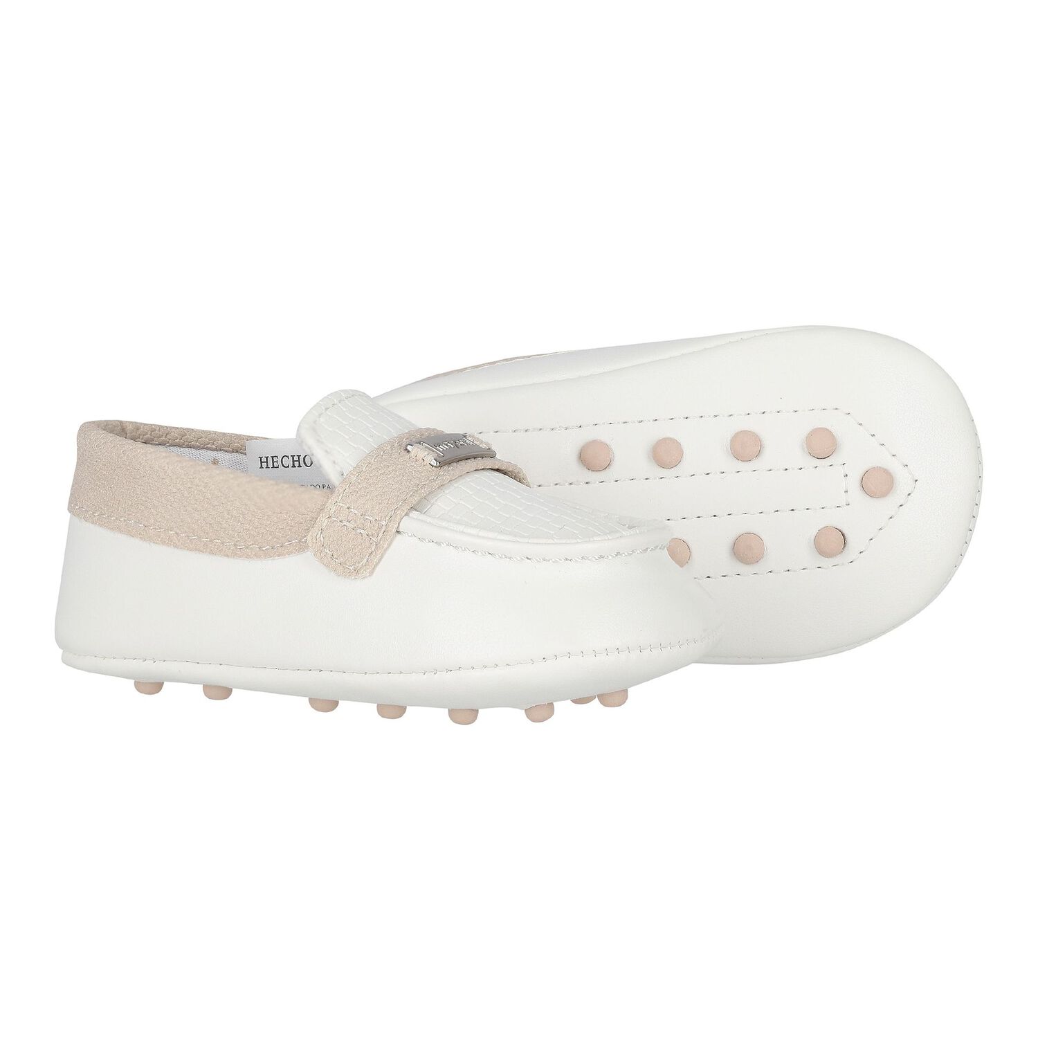 Baby Boys Ivory Pre-Walker Moccasins, 1, hi-res image number null