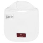 White Teddy Bear Logo Baby Bib, 1, hi-res