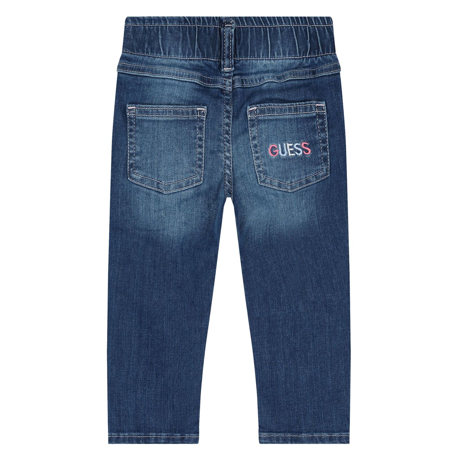 Younger Girls Blue Logo Teddy Bear Jeans, 1, hi-res