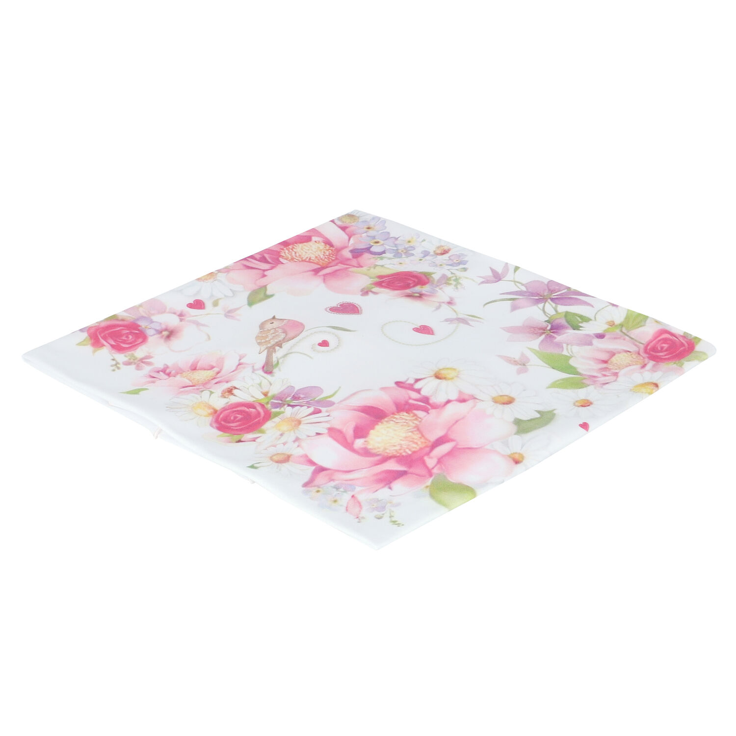 Baby Girls White Floral Blanket, 1, hi-res