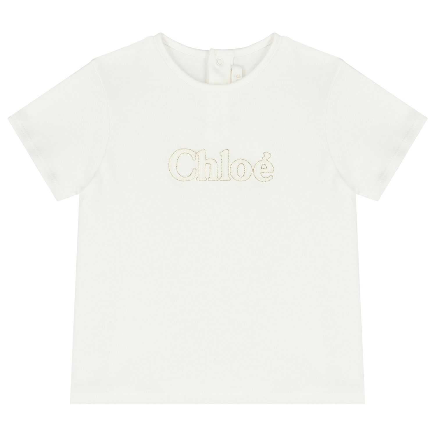 Younger Girls White Logo T-Shirt, 1, hi-res