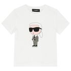 Boys White Ikonik Logo T-Shirt, 1, hi-res