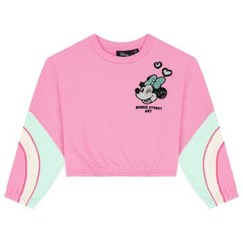 Girls Pink Disney Sweatshirt