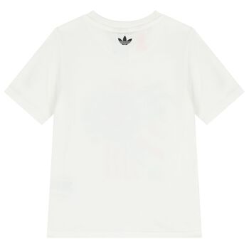 Boys White Football Logo T-Shirt