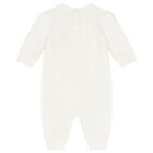 Baby Girls Ivory Polo Bear Romper, 1, hi-res