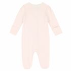 Baby Girls Pink Logo Babygrow, 1, hi-res