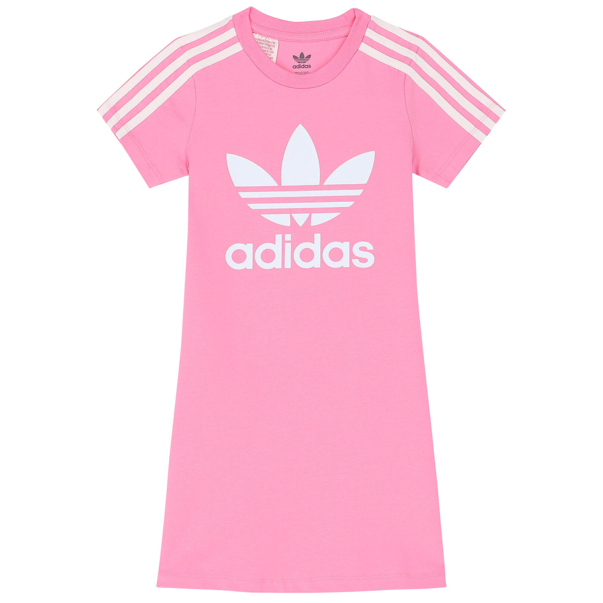 Adidas Kids Girls Pink Logo Dress Junior Couture UK