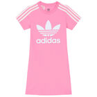 Girls Pink Logo Dress, 1, hi-res