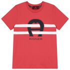 Boys Red Logo T-Shirt, 3, hi-res