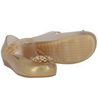 Younger Girls Silver Flower Jelly Shoes, 3, hi-res