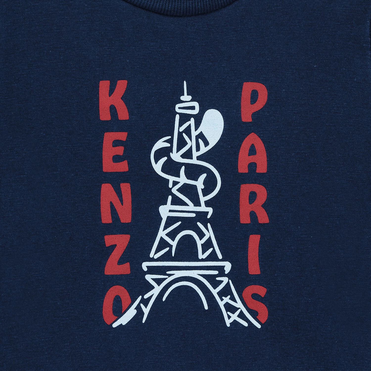 Younger Boys Navy Blue Logo T-Shirt, 1, hi-res