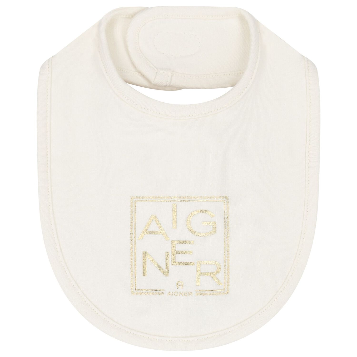 Ivory & Gold Logo Baygrow, Hat & Bib Gift Set, 1, hi-res