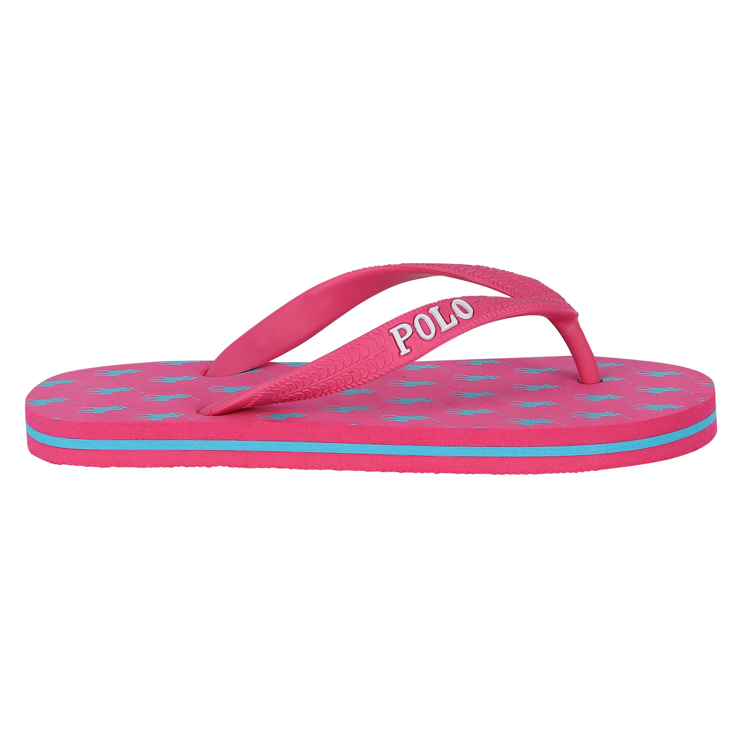 Girls Pink Logo Flip Flops, 1, hi-res
