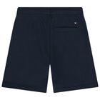 Boys Blue Logo Shorts, 1, hi-res