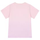 Girls Pink Logo Floral T-Shirt, 1, hi-res
