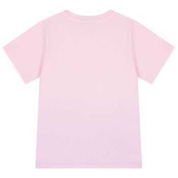 Girls Pink Logo Floral T-Shirt