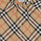 Girls Beige Check Dress, 1, hi-res
