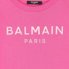 Girls Pink Logo Dress, 1, hi-res