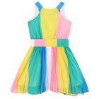 Girls Multi-Coloured Chiffon Dress, 1, hi-res