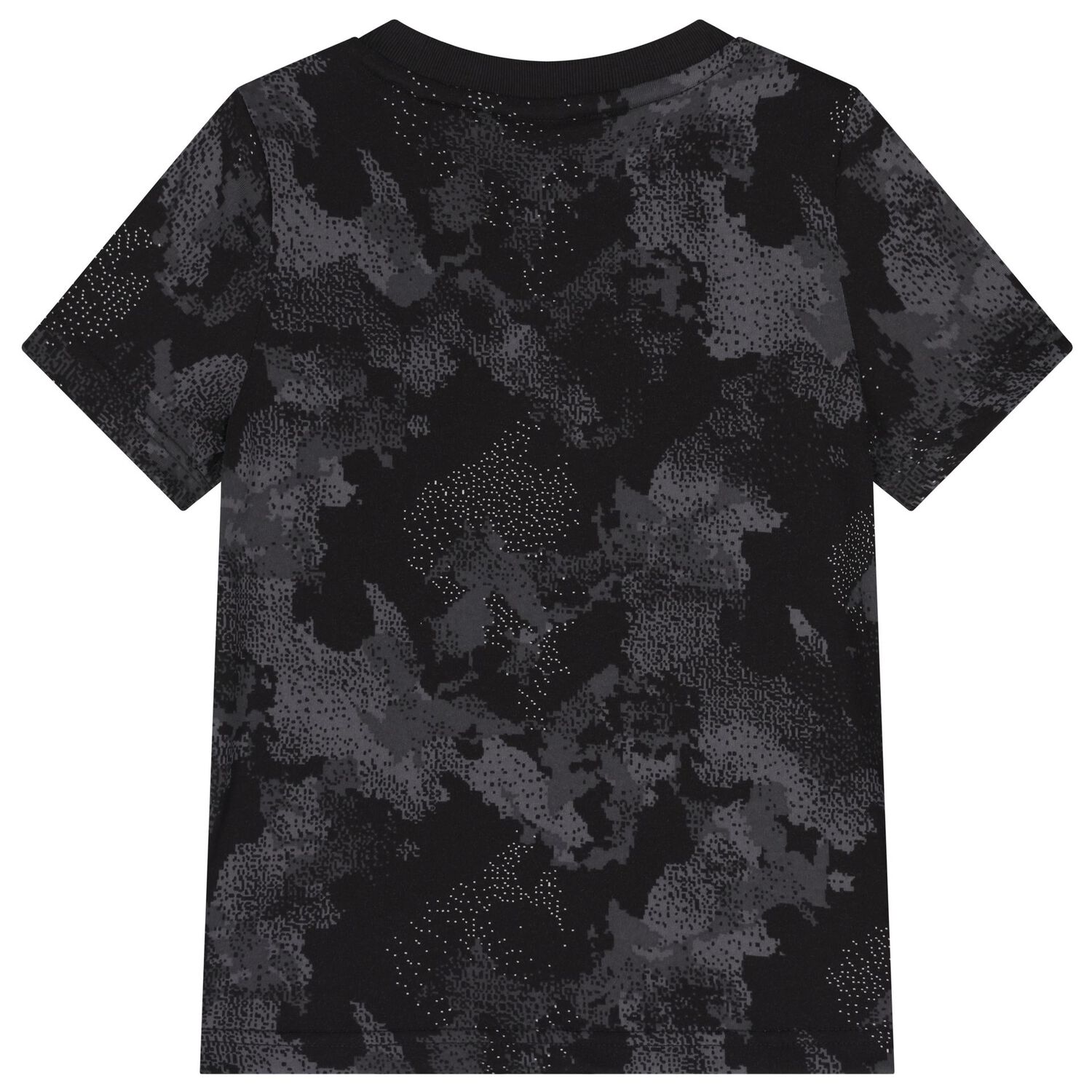 Boys Black Logo Camouflage T-Shirt, 1, hi-res