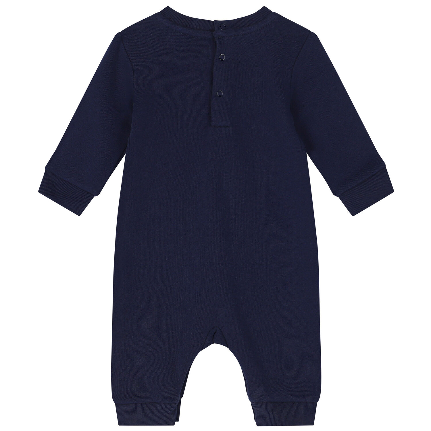 Baby Boys Navy Blue Polo Bear Romper, 1, hi-res