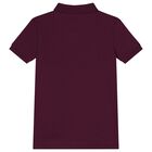 Boys Burgundy Logo Polo Shirt, 1, hi-res