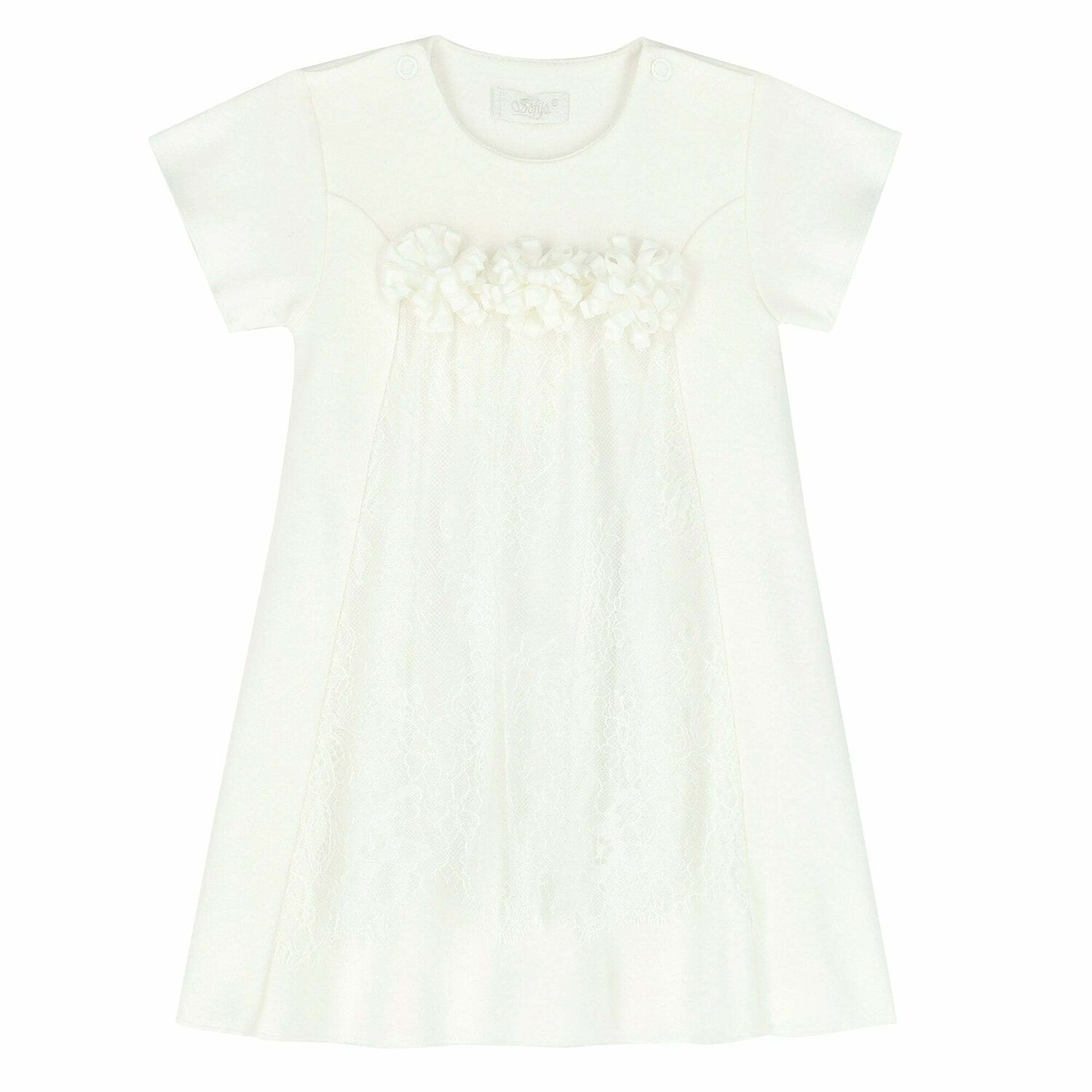 Baby Girls Ivory Dress, 1, hi-res
