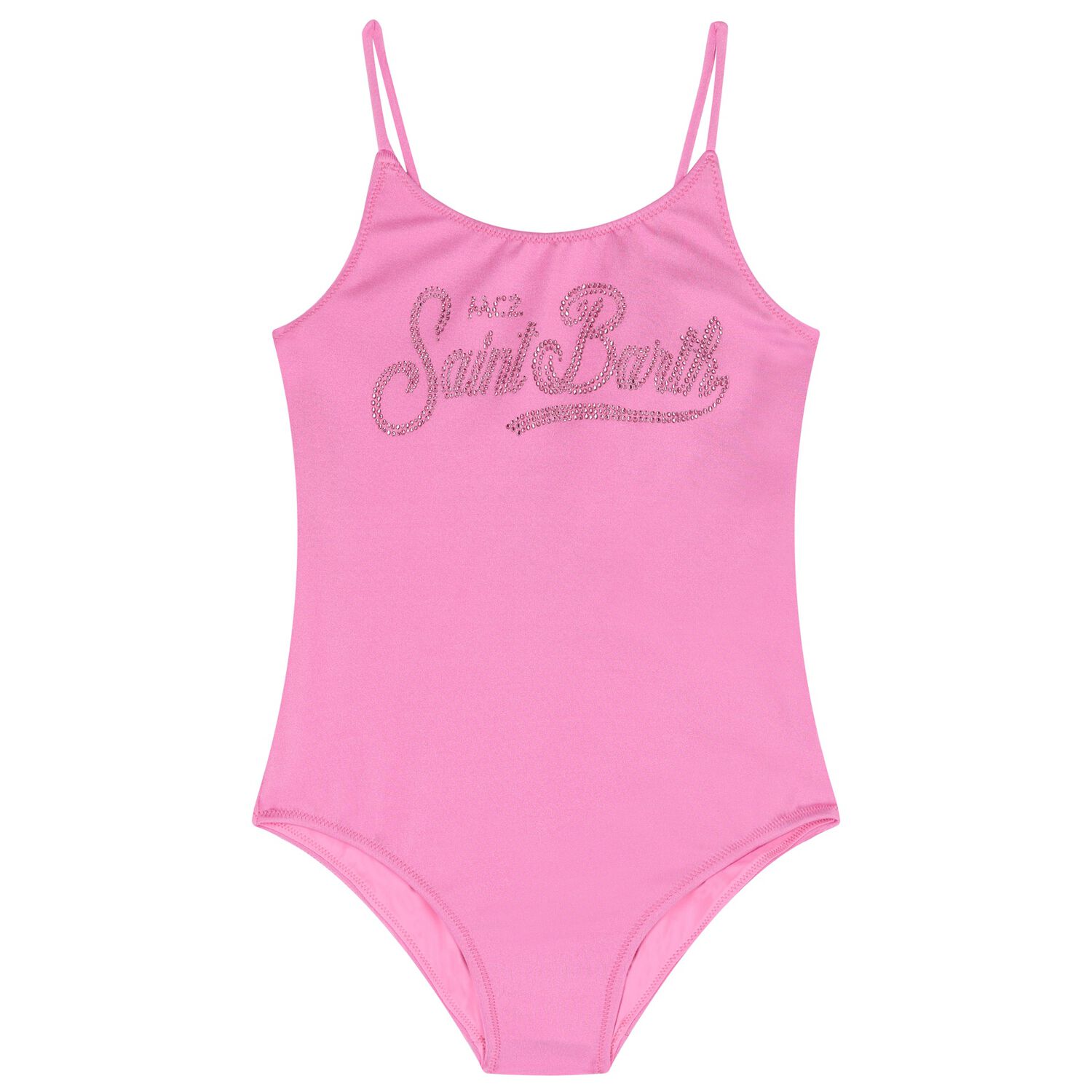 Girls Pink Embellished Logo Swimsuit, 1, hi-res image number null