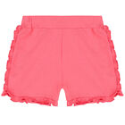 Baby Girls Red, White & Pink Logo Shorts Set, 1, hi-res