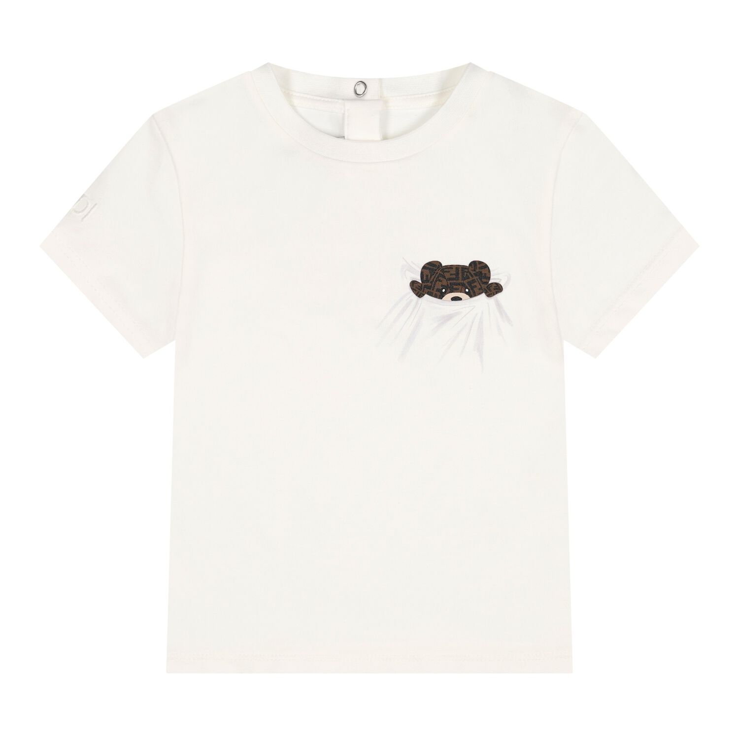 White Teddy Bear Logo Baby T-Shirt, 1, hi-res