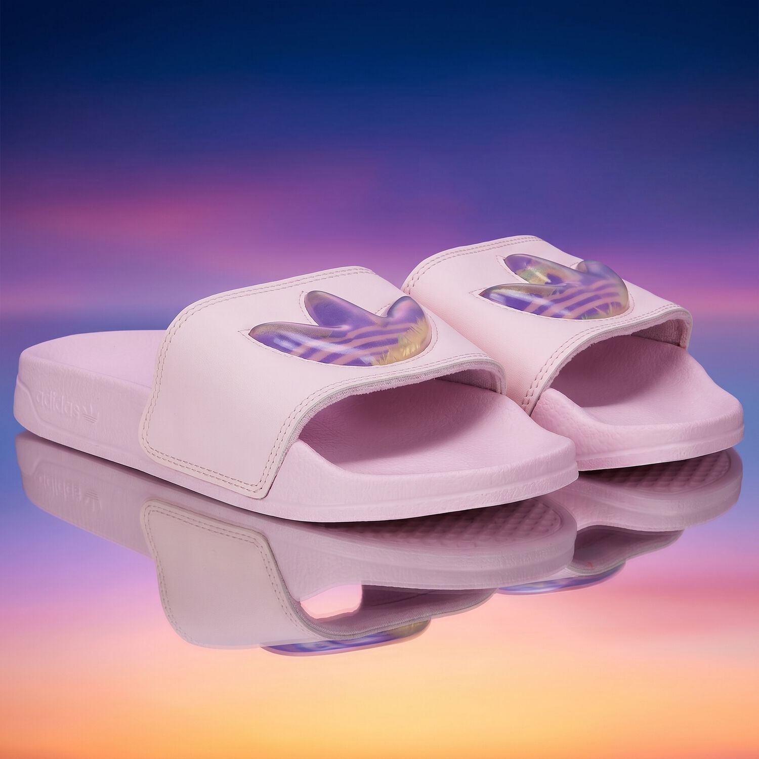 Pink Adilette Lite J Sliders, 1, hi-res