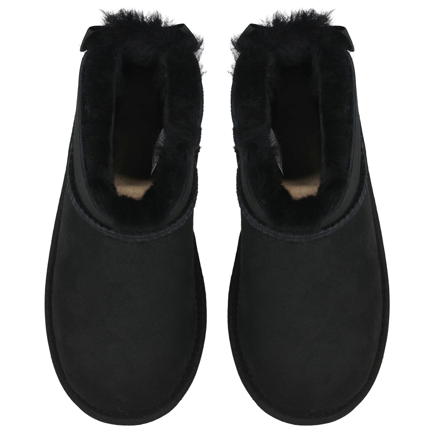 Girls Black Ultra Mini Bailey Bow Boots, 1, hi-res