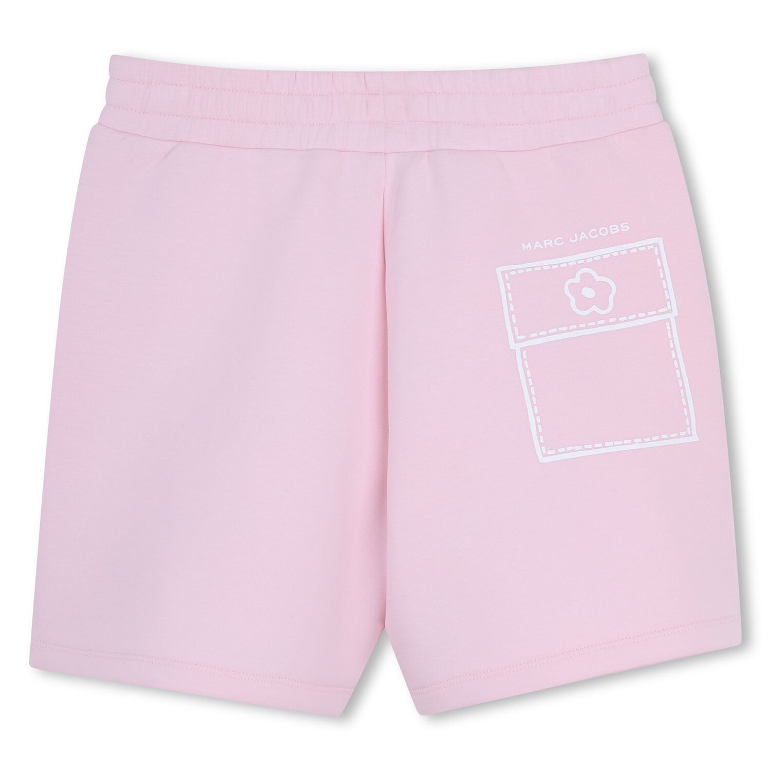 Girls Pink Stitched Print Shorts, 2, hi-res
