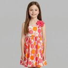 Girls Pink & Orange Flower Dress, 1, hi-res