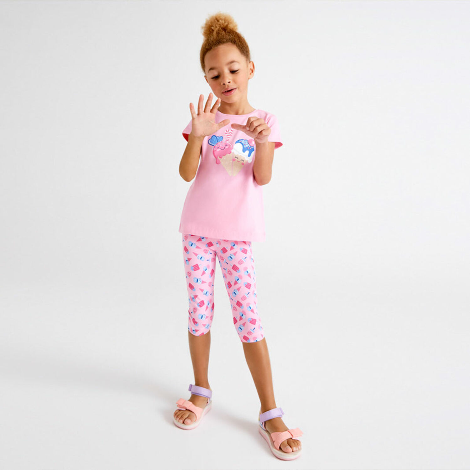 Girls Pink Ice Cream T-Shirt, 3, hi-res