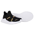 Boys Black Logo Slip On Trainers, 1, hi-res