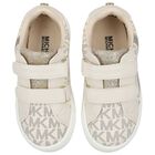 Girls Ivory Logo Trainers, 1, hi-res