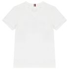 Boys White Logo Flag T-Shirt, 2, hi-res
