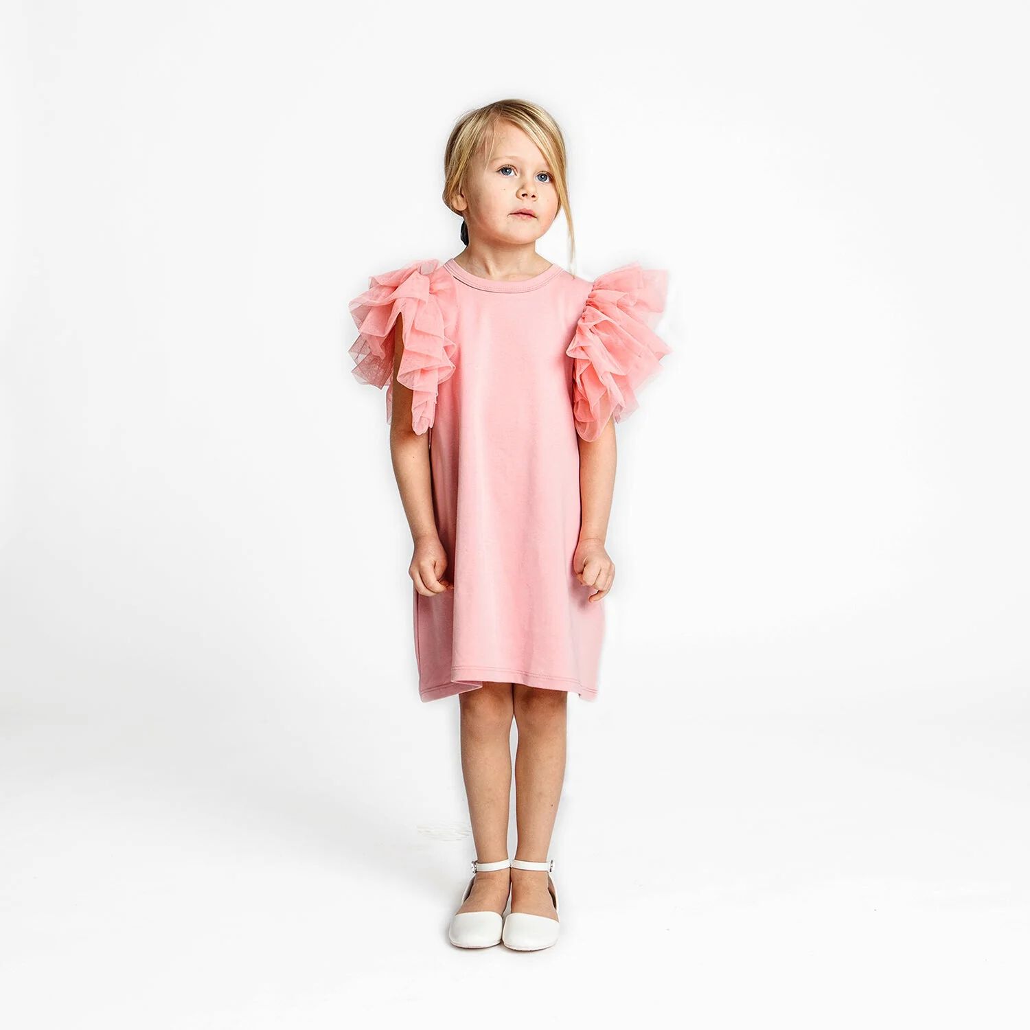 Girls Pink Tulle Dress, 3, hi-res image number null