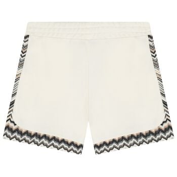 Boys Ivory Zig Zag Shorts