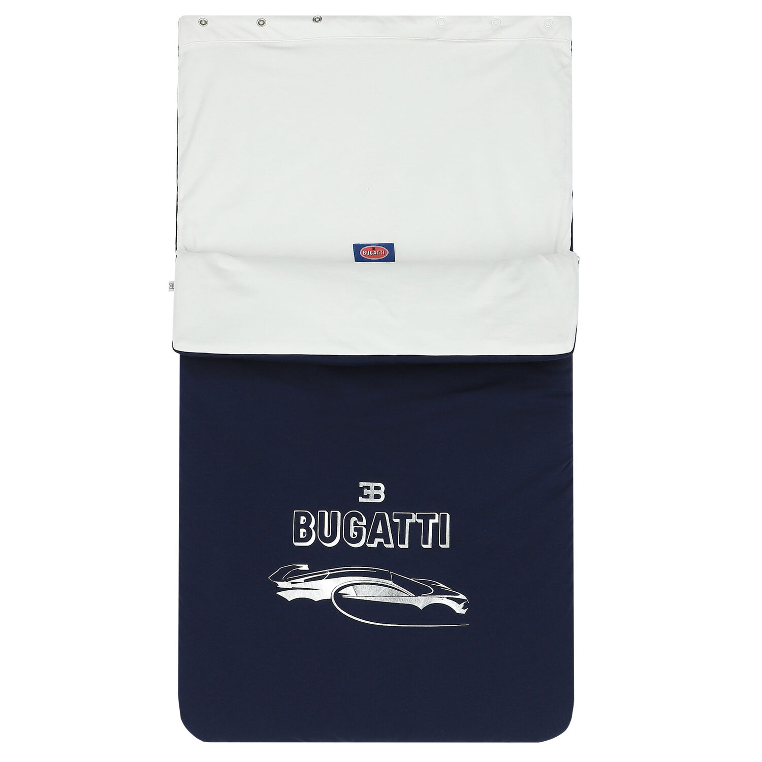 Baby Boys Navy & White Logo Nest, 1, hi-res