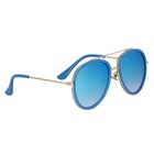 Girls Blue Aviator Sunglasses, 4, hi-res